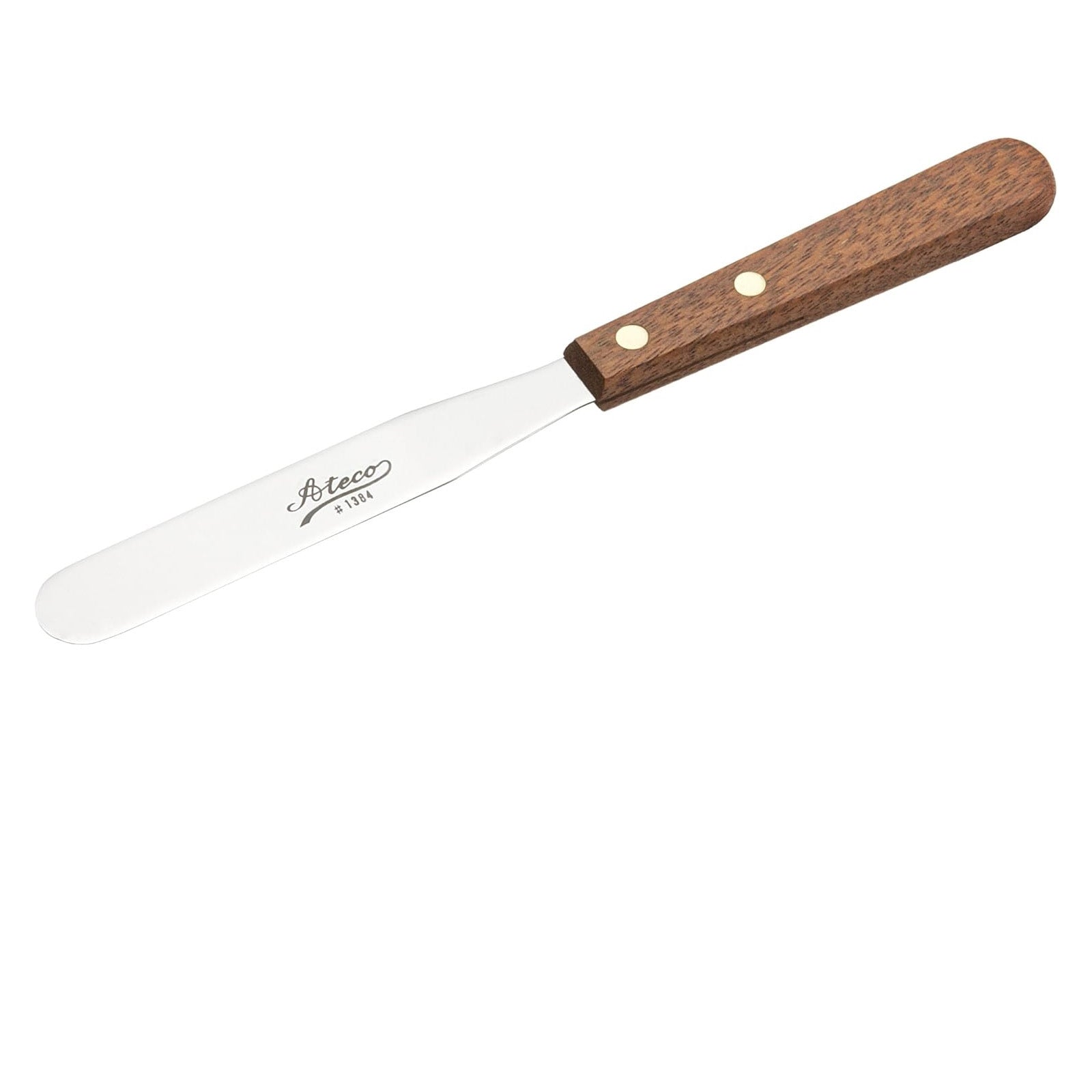 Ateco Natural Wood Small Sized Straight Icing Spatula, 4 Inch