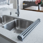 Better Houseware Over the Sink Roll Up Drying Rack, Silicone and Stainless Steel