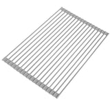 Better Houseware Over the Sink Roll Up Drying Rack, Silicone and Stainless Steel