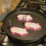 Mobi Little Piggy Silicone Pancake and Egg Molds, set of 2