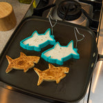 Mobi Shark Bite Silicone Pancake and Egg Molds, set of 2