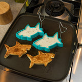 Mobi Shark Bite Silicone Pancake and Egg Molds, set of 2