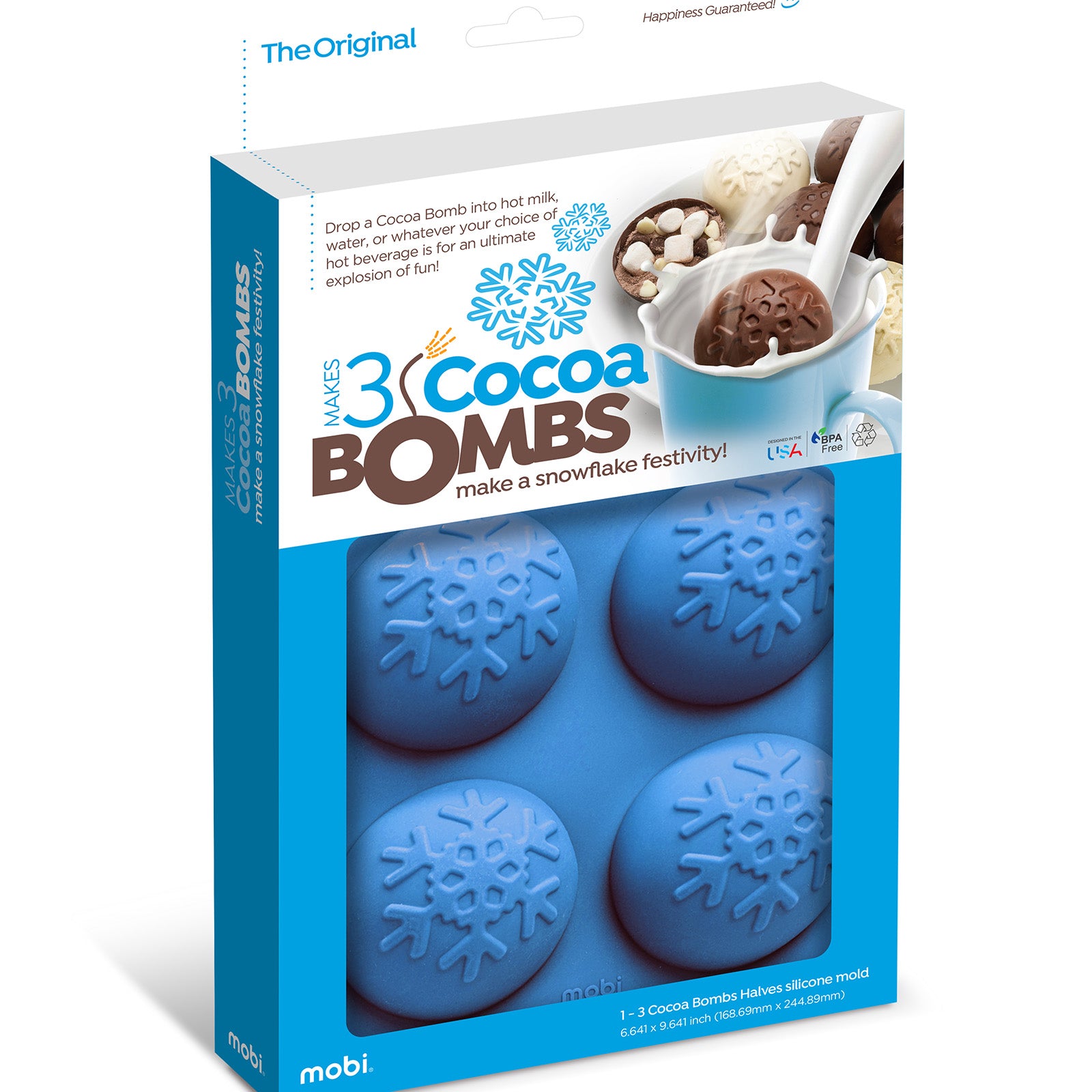 Mobi Hot Chocolate Silicone Cocoa Bombs Molds, Snowflake