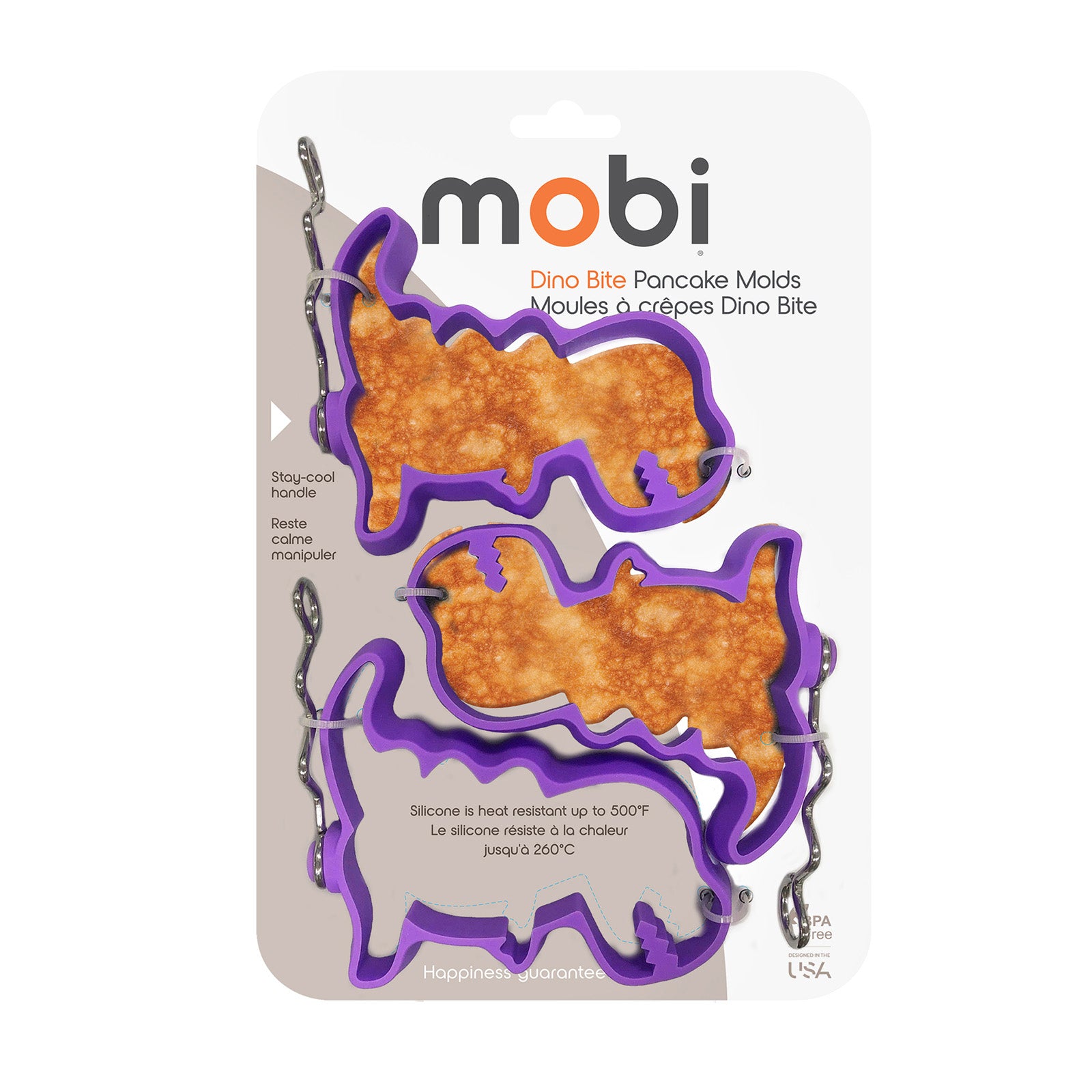 Mobi Dino Bites Silicone Egg and Pancake Molds, Set of 3