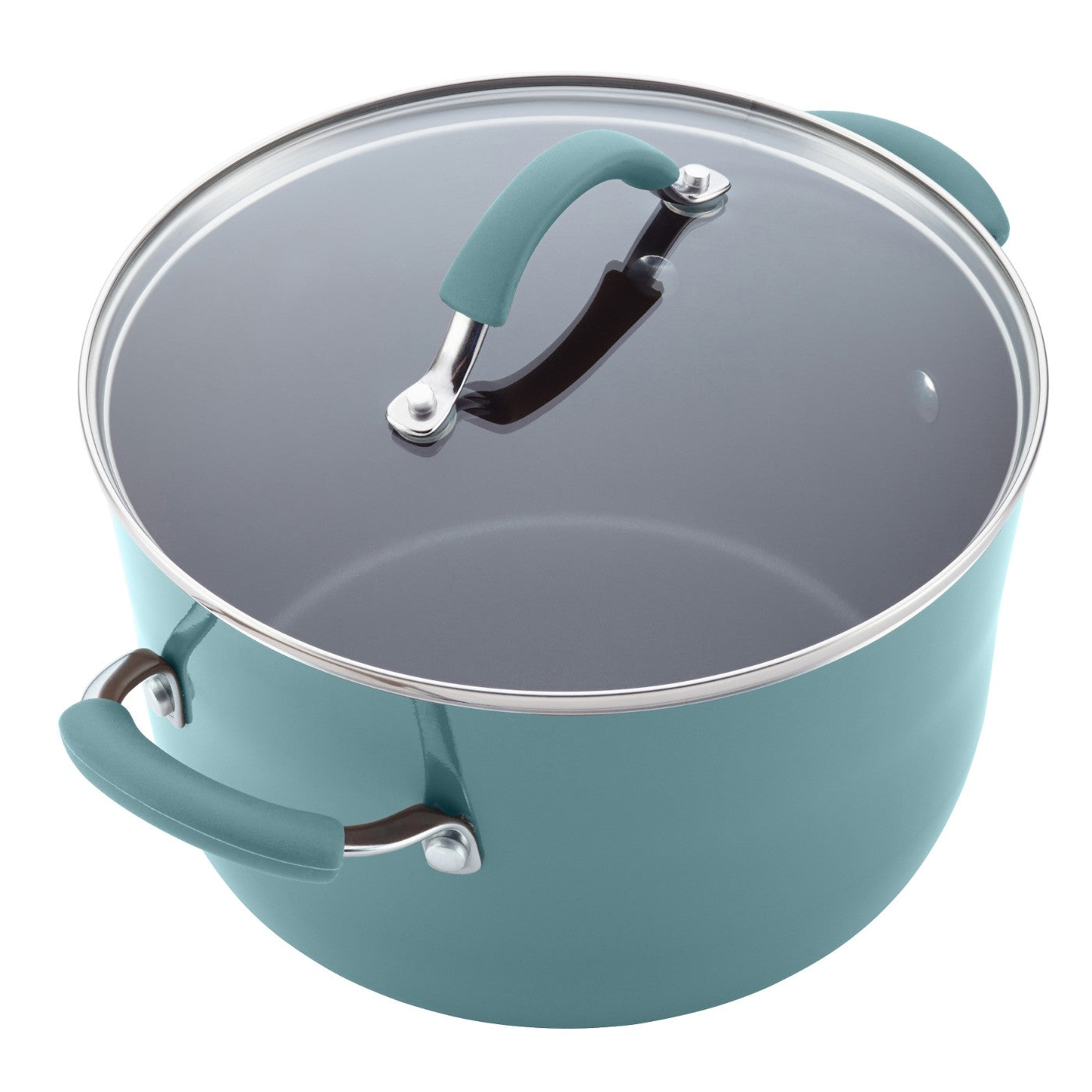 Rachael Ray Cucina Nonstick Cookware Set, 12 Piece, Agave Blue
