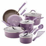 Rachael Ray Cucina Nonstick Cookware Set, 12 Piece, Lavender
