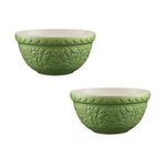 Mason Cash In The Forest Hedgehog Size 30 Mixing Bowl, Green, 1.15 Quart, Set of 2