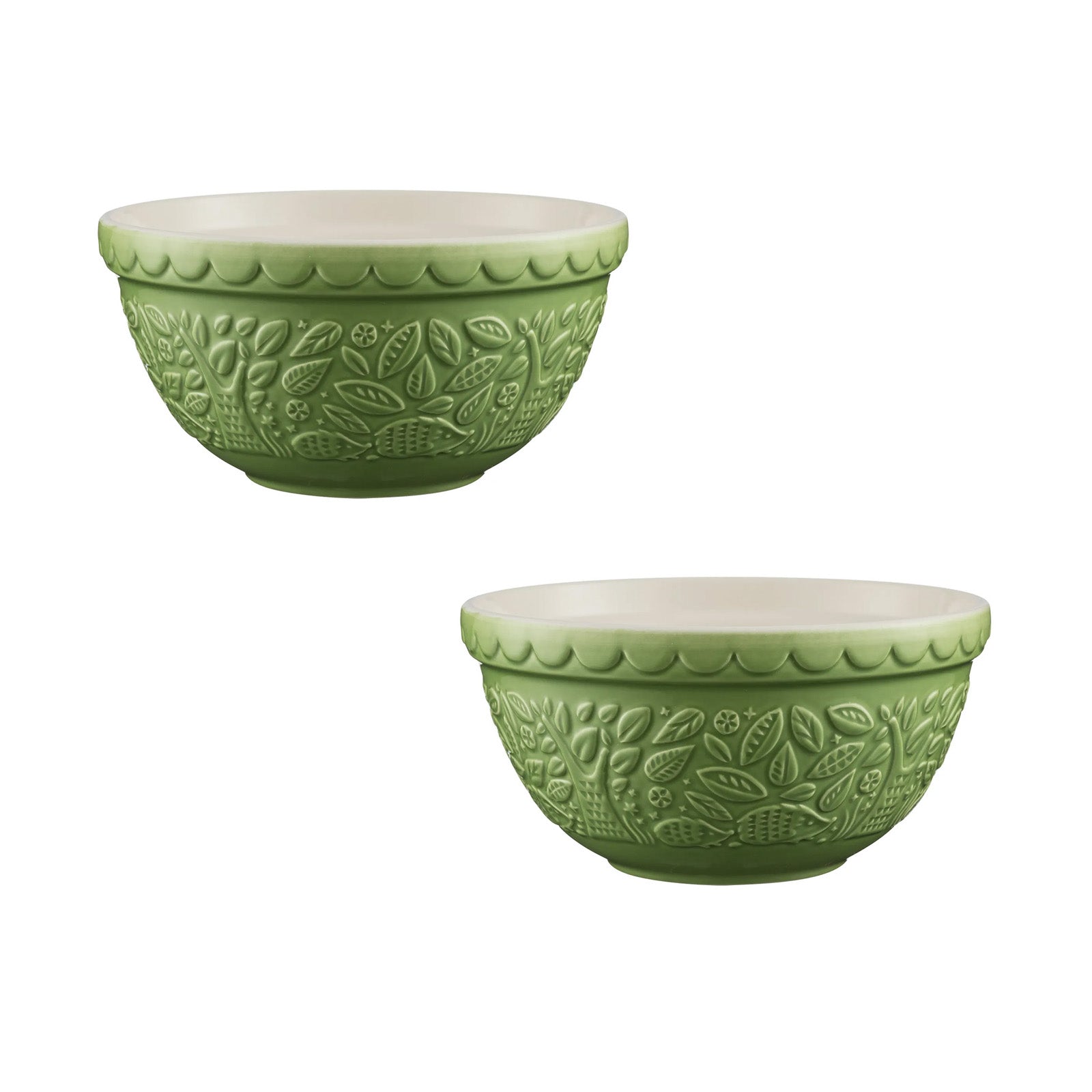 Mason Cash In The Forest Hedgehog Size 30 Mixing Bowl, Green, 1.15 Quart, Set of 2