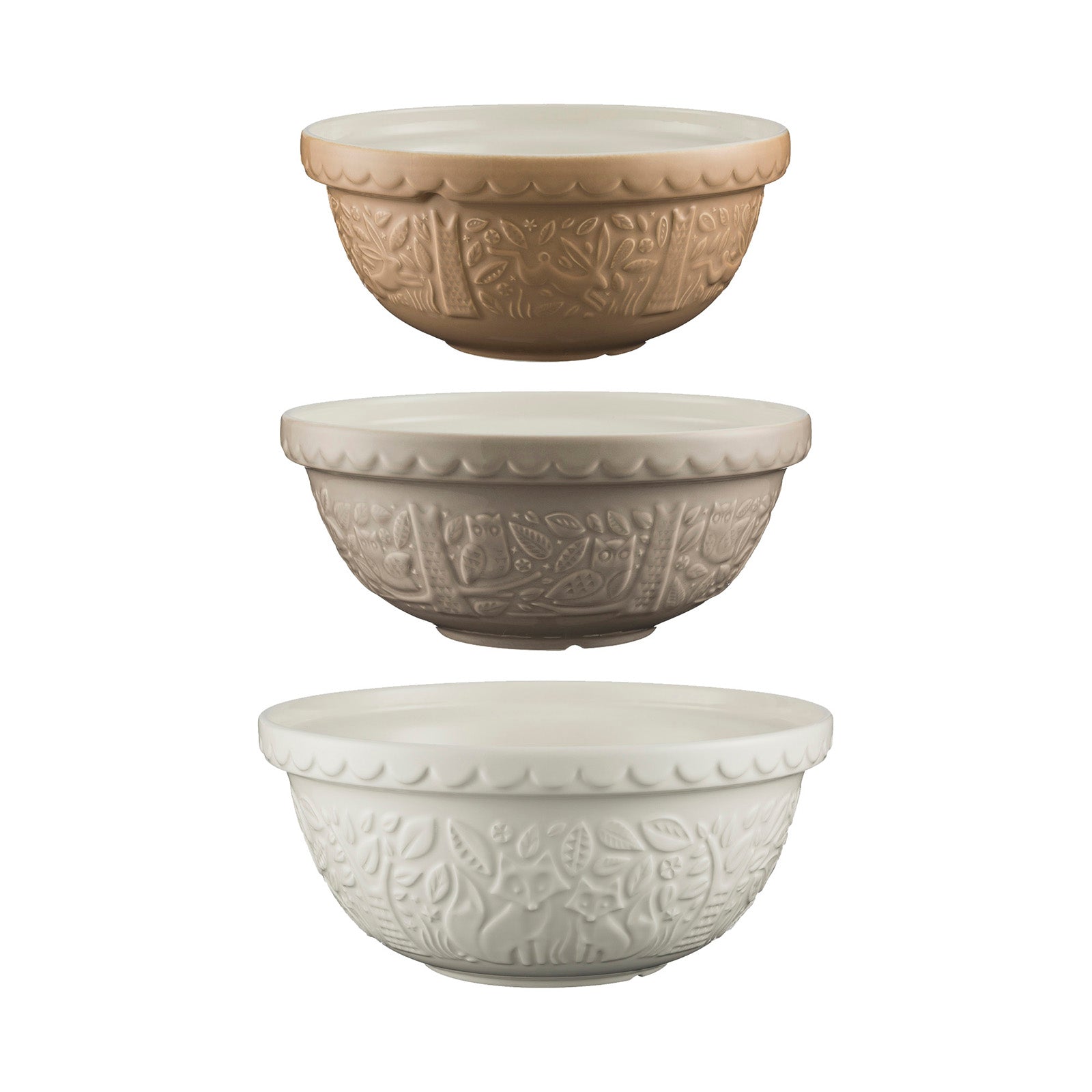 Mason Cash In The Forest Size 12, Size 18, Size 24 Mixing Bowl Set of 3