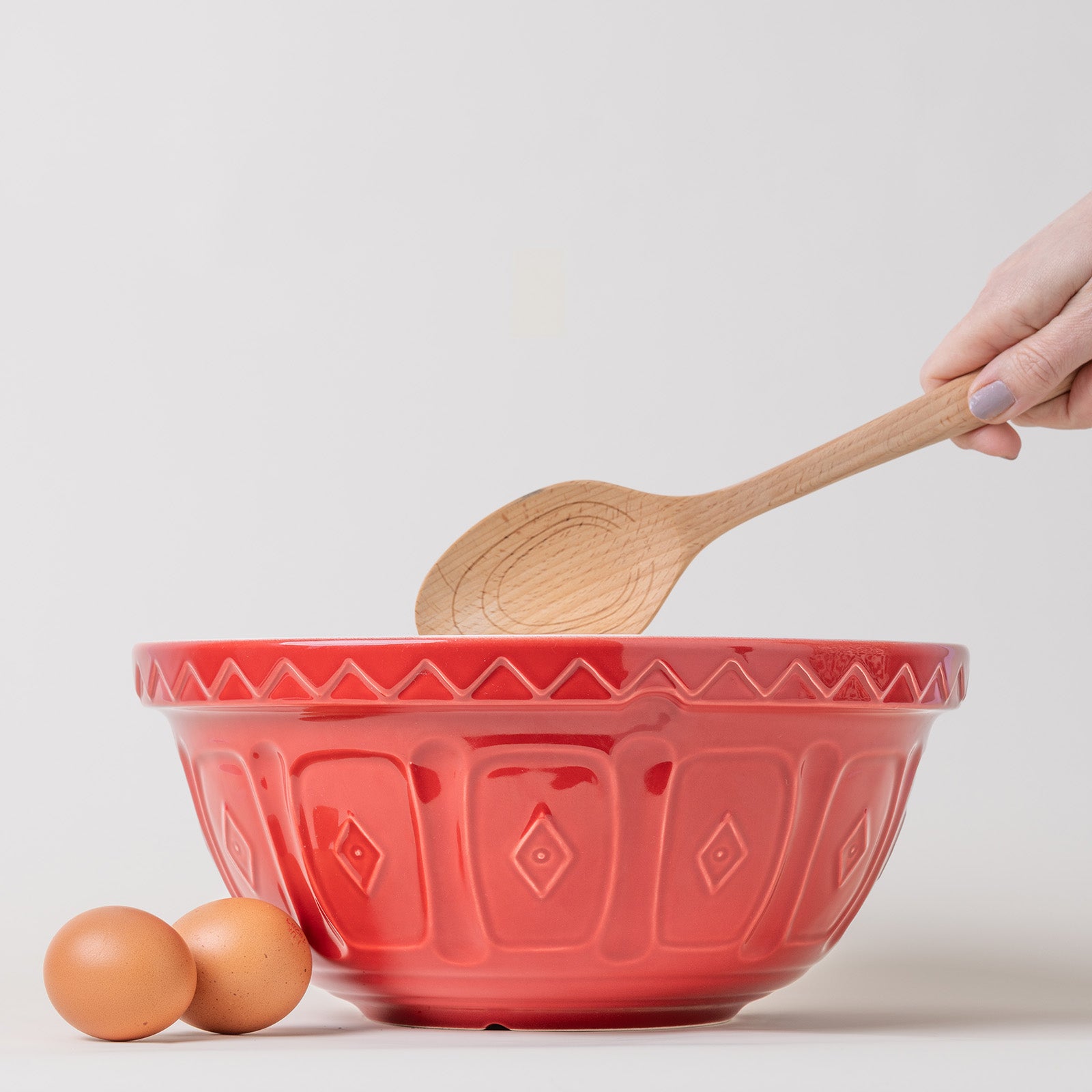 Mason Cash Color Mix Red Size 12, Size 18, Size 24 Mixing Bowl Set of 3