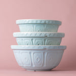 Mason Cash Color Mix Powder Blue Size 12, Size 18, Size 24 Mixing Bowl Set of 3