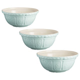 Mason Cash Color Mix Powder Blue Size 12, Size 18, Size 24 Mixing Bowl Set of 3