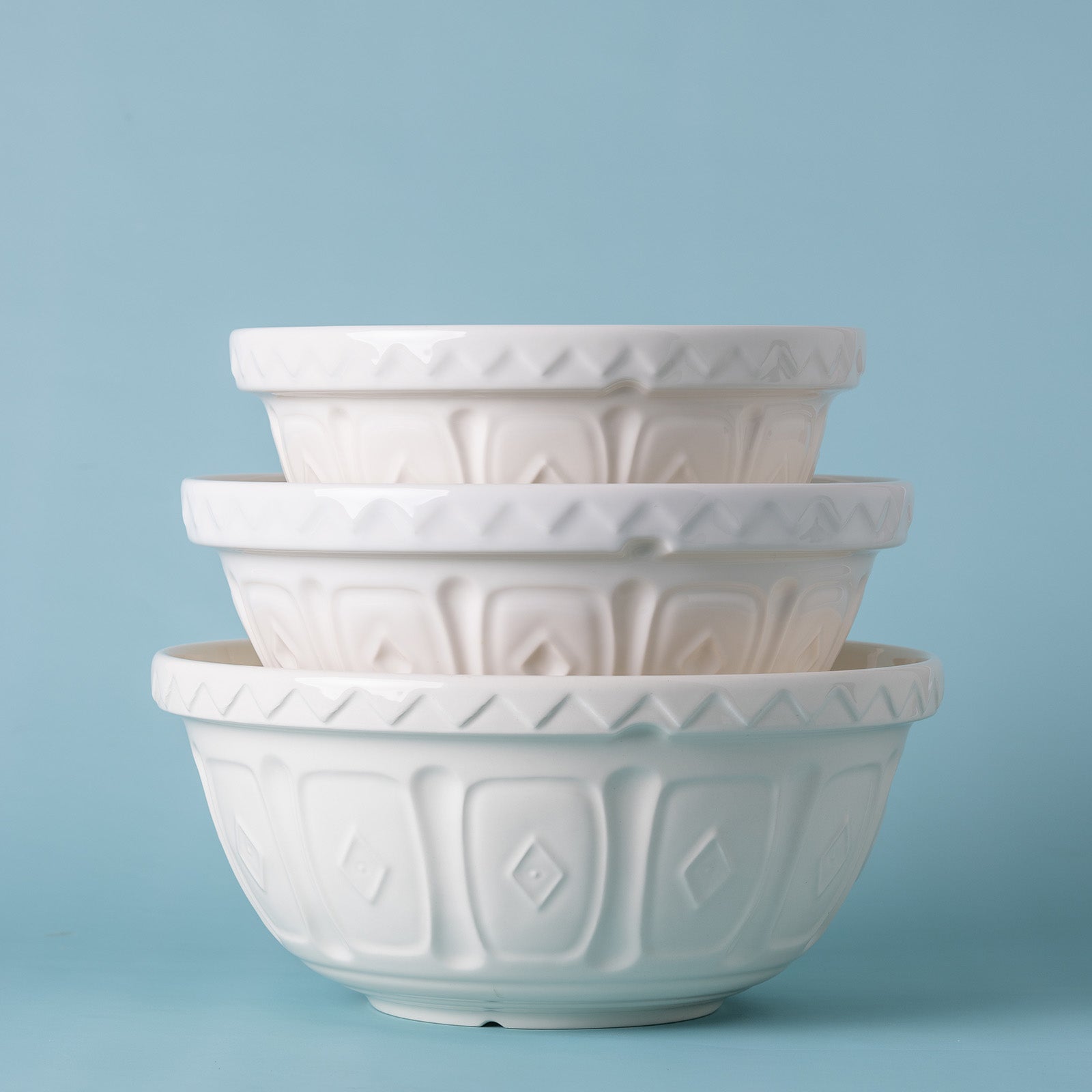 Mason Cash Color Mix Cream Size 12, Size 18, Size 24 Mixing Bowl Set of 3