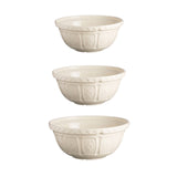 Mason Cash Color Mix Cream Size 12, Size 18, Size 24 Mixing Bowl Set of 3