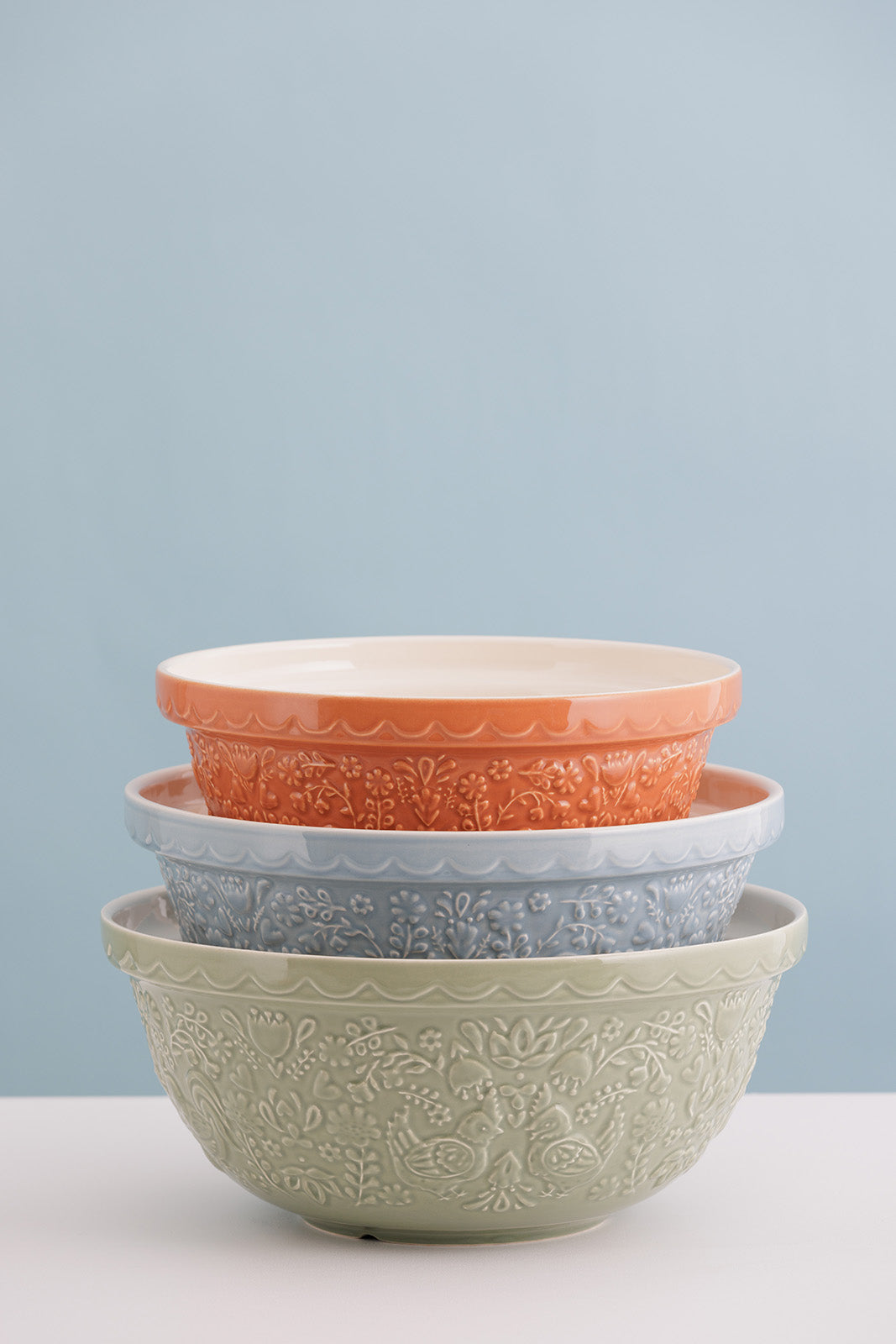 Mason Cash Home to Roost Size 12, Size 18, Size 24 Mixing Bowl Set of 3