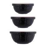 Mason Cash Color Mix Black Size 12, Size 18, Size 24 Mixing Bowl Set of 3
