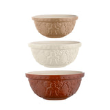 Mason Cash Gingerbread Lane Mixing Bowl Set of 3 | Stoneware Nesting Bowls, Holiday Theme