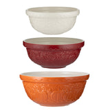 Mason Cash Pumpkin Mixing Bowl Set of 3 | Stoneware Nesting Bowls, Fall Harvest