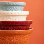 Mason Cash Pumpkin Mixing Bowl Set of 4 | Stoneware Nesting Bowls, Fall Harvest