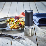 Peugeot Daman Zirlon Electric Salt and Pepper Mill 2 Piece Set, Iridescent Black, 7-Inch