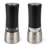 Peugeot Daman Zirlon Electric Salt and Pepper Mill 2 Piece Set, Iridescent Black, 7-Inch