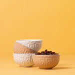 Mason Cash Cane Mini Prep Bowl Set, 4 Durable Stoneware Bowls for Kitchen Prep