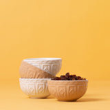 Mason Cash Cane Mini Prep Bowl Set, 4 Durable Stoneware Bowls for Kitchen Prep