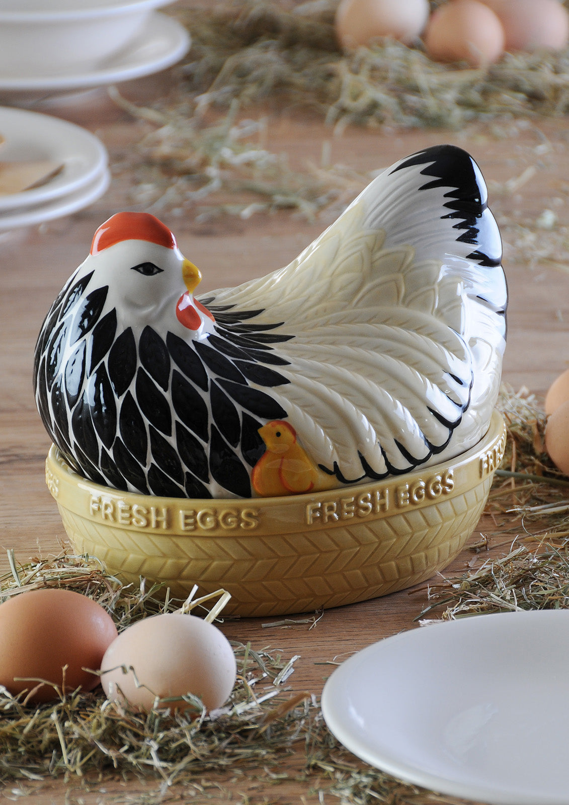 Mason Cash Home to Roost Mother Hen Egg Storage, Ceramic