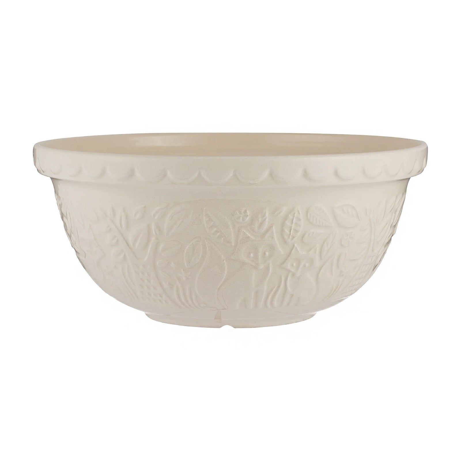 Mason Cash In The Forest Fox Size 12 Mixing Bowl, Cream, 4.25 Quart