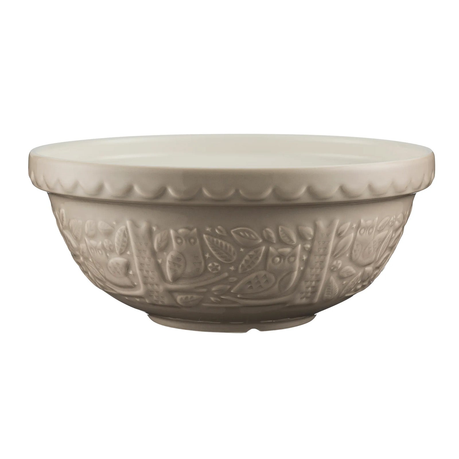 Mason Cash In The Forest Owl Size 18 Mixing Bowl, Stone, 2.85 Quart