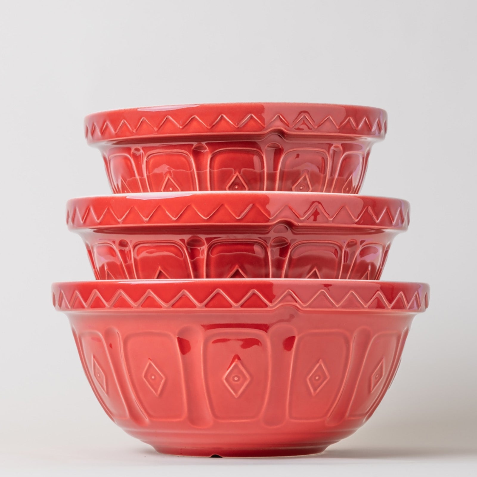 Mason Cash Color Mix Red Size 12 Mixing Bowl, 4.25 Quart
