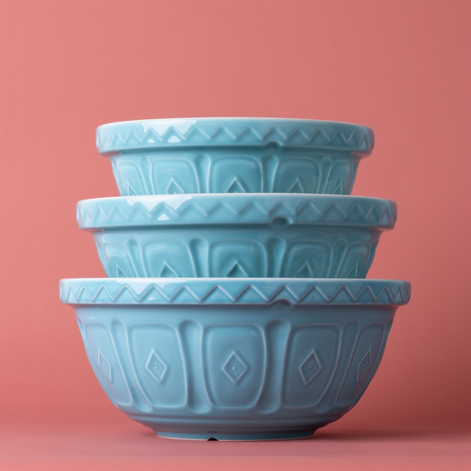 Mason Cash Color Mix Turquoise Size 18 Mixing Bowl, 2.85 Quart