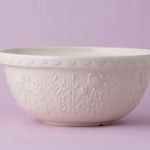 Mason Cash In The Meadow Rose Size 12 Mixing Bowl, 4.25 Quart, Cream