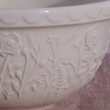 Mason Cash In The Meadow Rose Size 12 Mixing Bowl, 4.25 Quart, Cream