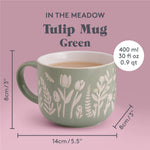 Mason Cash In The Meadow Green Tulip Mug 13.5oz