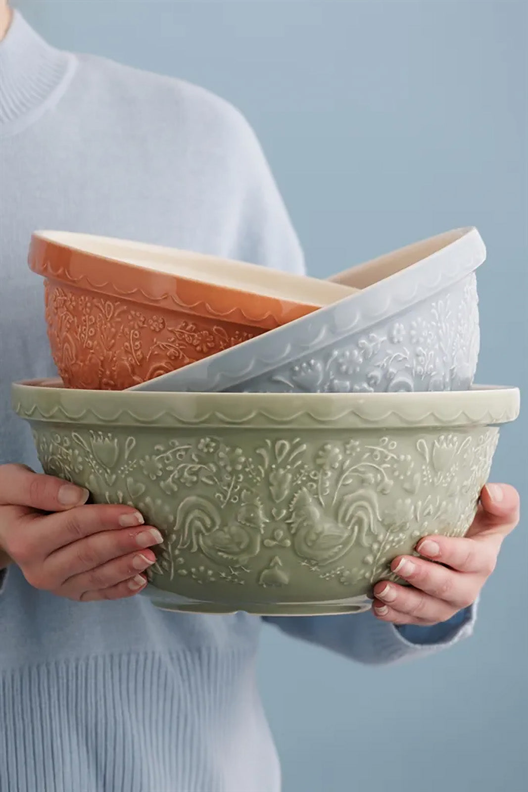 Mason Cash Home to Roost Size 12 Mixing Bowl, 4.25 Quart