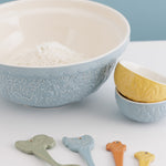 Mason Cash Home to Roost Mini Bowl Set, 4 Ceramic Prep Bowls with Hen and Cockerel Designs