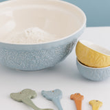 Mason Cash Home to Roost Mini Bowl Set, 4 Ceramic Prep Bowls with Hen and Cockerel Designs