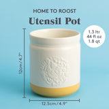 Mason Cash Home to Roost Utensil Crock, 6" x 5"