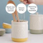 Mason Cash Home to Roost Utensil Crock, 6" x 5"