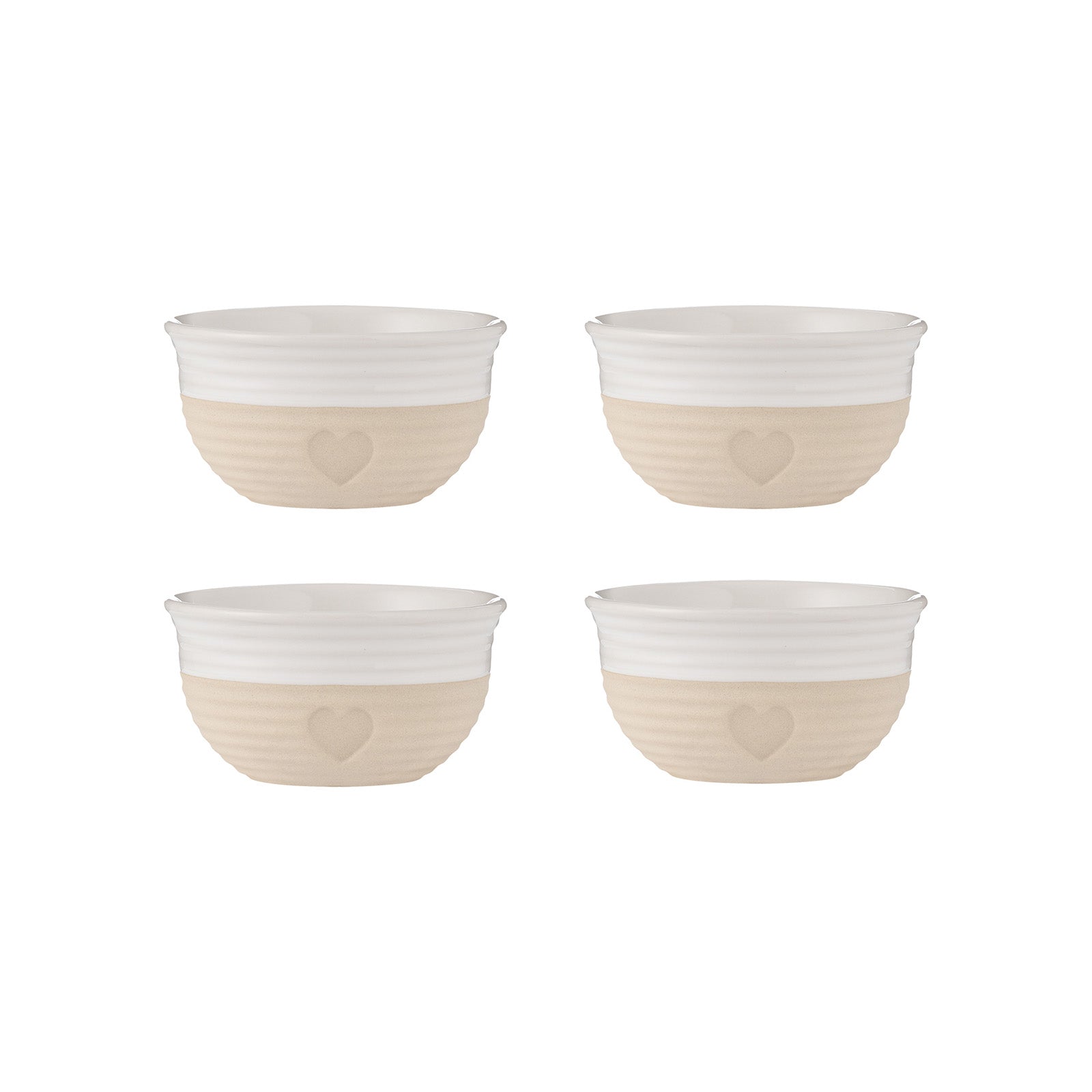 Mason Cash Rustic Charm Mini Bowl Set, 4 Stoneware Prep and Snack Bowls