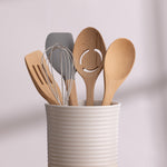 Mason Cash Rustic Charm Utensil Jar, Stoneware Kitchen Tool Organizer