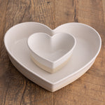 Mason Cash Rustic Charm Heart Oven Dish, 11" Stoneware Baking Dish with Embossed Design