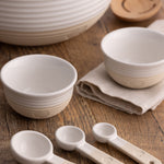 Mason Cash Rustic Charm Measuring Spoons, Set of 3 Stoneware Spoons (1 tbsp to ¼ tsp)