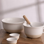 Mason Cash Rustic Charm Measuring Spoons, Set of 3 Stoneware Spoons (1 tbsp to ¼ tsp)