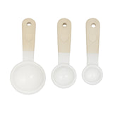 Mason Cash Rustic Charm Measuring Spoons, Set of 3 Stoneware Spoons (1 tbsp to ¼ tsp)