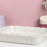 Mason Cash In The Meadow Large Rectangular Baker with Embossed Floral Design, Cream
