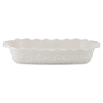 Mason Cash In The Meadow Large Rectangular Baker with Embossed Floral Design, Cream
