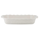 Mason Cash In The Meadow Large Rectangular Baker with Embossed Floral Design, Cream