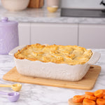 Mason Cash In The Meadow Medium Rectangular Baker with Embossed Floral Design, Cream